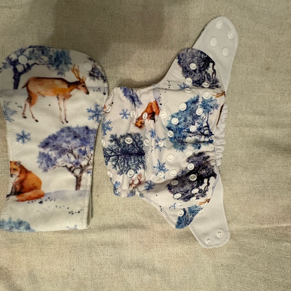 Fabufluff Winter Fox Kids Cloth Diaper Set